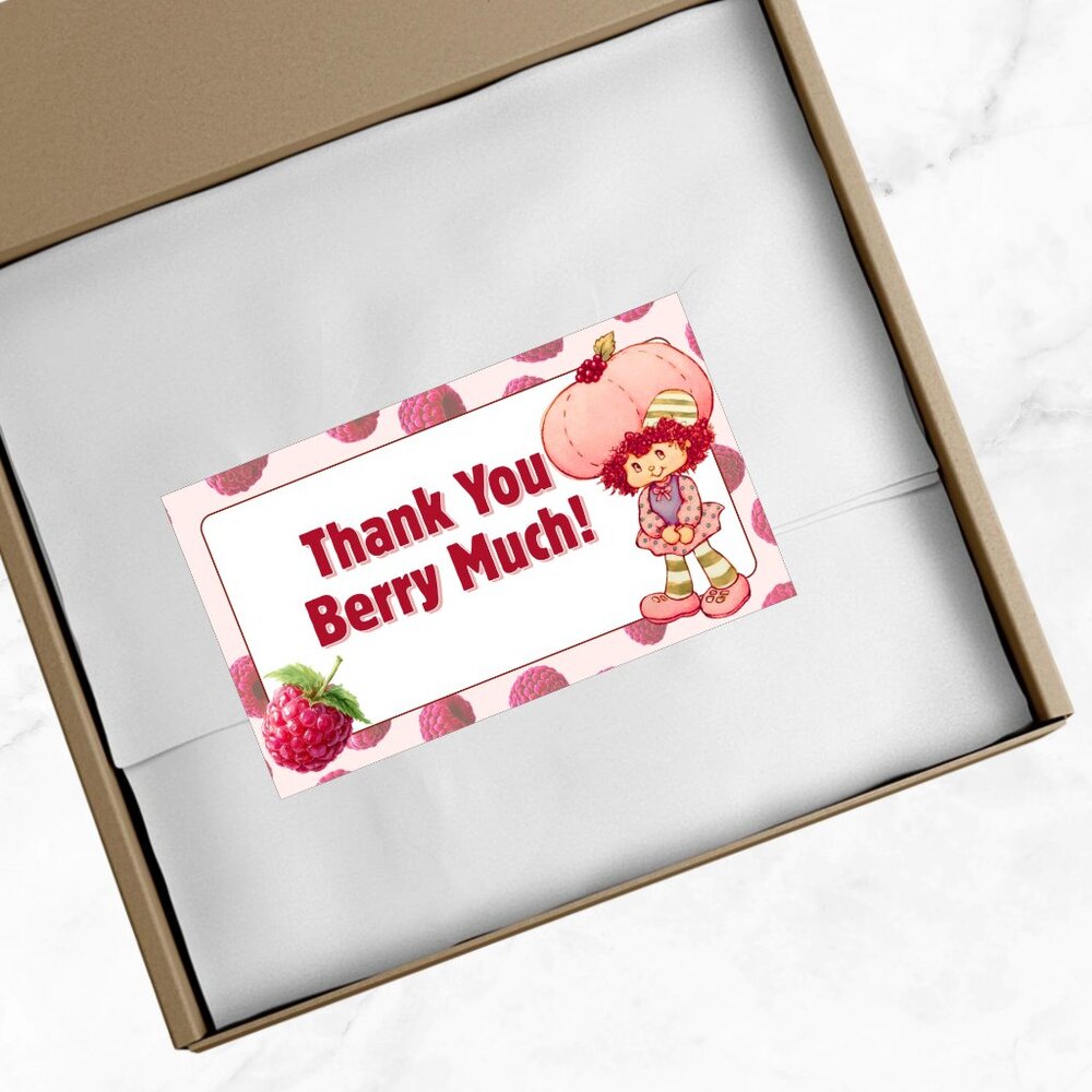 50 Pack  Thank You Cards Raspberry - Picture 4 of 4